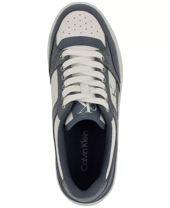 Women's Alondra Lace-Up Platform Sneakers - Dark Blue Denim/White - 4