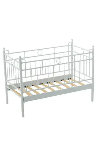 Alpas Bebek Beşiği Karyolası 70x140 Beyaz (AHŞAP LATALI) - 4