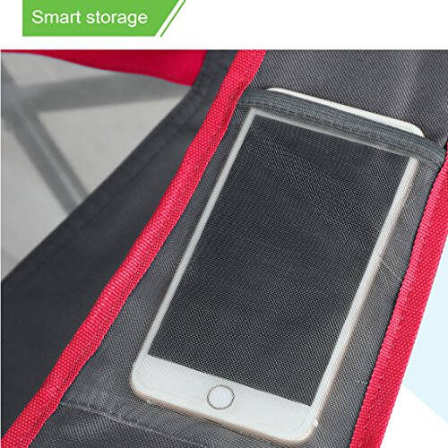 ALPHA CAMP Heavy Duty Canopy Lounge Chair Sunshade Hiking Travel Chair with Cup Holder - 6