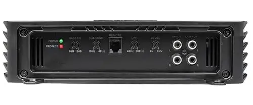 Alphasonik V1800.1D Venum Series 3600 Watts Max Monoblock Car Amp with Power Plant Chip 4-Way Protection Circuitry 1-Channel Subwoofer Class-D Amplifier with Remote Bass Boost Control Knob Included - 4