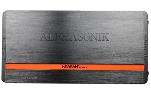 Alphasonik V3000.1D Venum Series 6000 Watts Max Monoblock Car Amp with Power Plant Chip 4-Way Protection Circuitry 1-Channel Subwoofer Class-D Amplifier with Remote Bass Boost Control Knob Included - 2