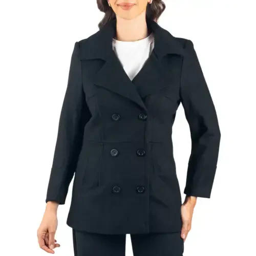 Alpine Swiss Emma Womens Peacoat Jacket Wool Blazer Double Breasted Overcoat New- - 1