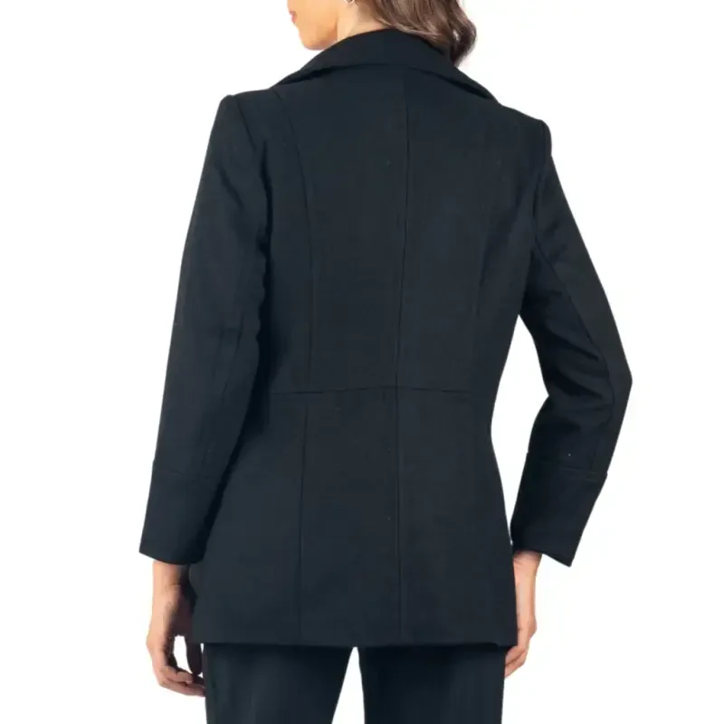 Alpine Swiss Emma Womens Peacoat Jacket Wool Blazer Double Breasted Overcoat New- - 2