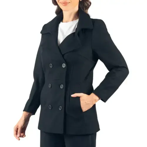 Alpine Swiss Emma Womens Peacoat Jacket Wool Blazer Double Breasted Overcoat New - 3