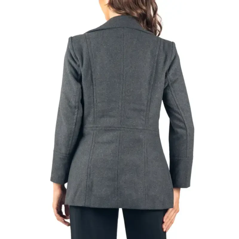 Alpine Swiss Emma Womens Peacoat Jacket Wool Blazer Double Breasted Overcoat New - 3