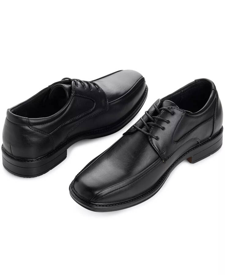 AlpineSwiss Erkek Oxford Elbise Ayakkabısı Bağcıklı Deri Astarlı Beyzbol Dikişli Loafer Siyah - 9