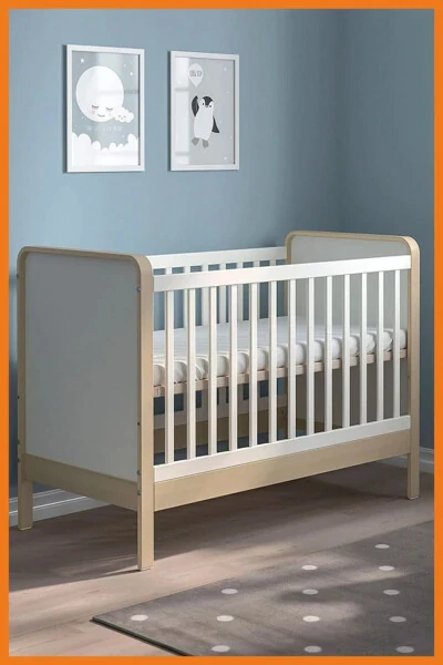 Alskvard Baby Crib, White, Comfortable and Safe, 60 x 120 cm. - ALONY HOME (1)