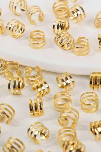 Gold Bohema Saç Küpe Seti 6 Adet-Model6 - BAHELS (1)