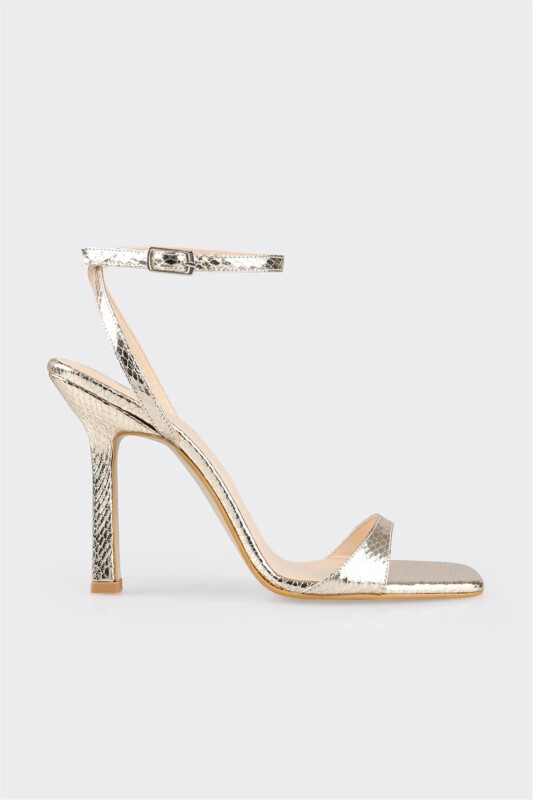 Altın Kadın Topuklu Sandalet - ELLE SHOES