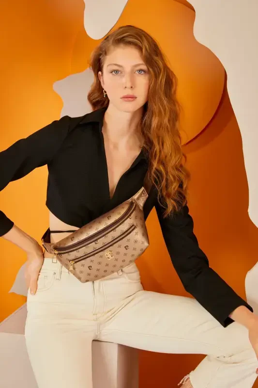 Altın Monogram Kadın Bel Çantası 05PO22Y1542-Altın Monogram - PIERRE CARDIN