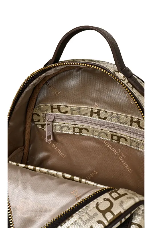 Altın Tramlı Alfabe Kadın Sırt Cantası 05PO22Y1541-Altın - 4