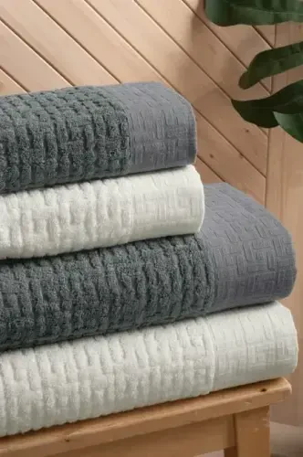 Altınbaşak Bambi Bathroom Set Anthracite Cream - 4