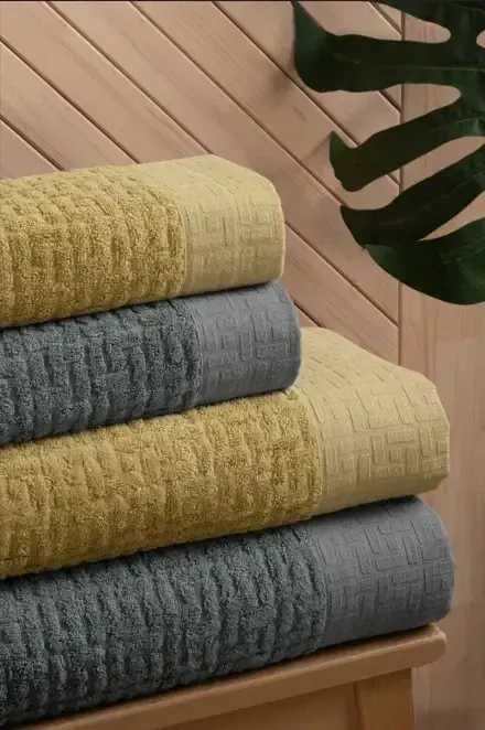 Altınbaşak Bambi Bathroom Set Anthracite Mustard - 4