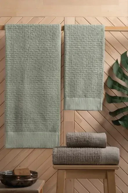 Altınbaşak Bambi Bathroom Set Dark Beige Green - 1
