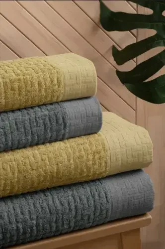 Altınbaşak Bambi Banyo Seti Antrasit Hardal - 4