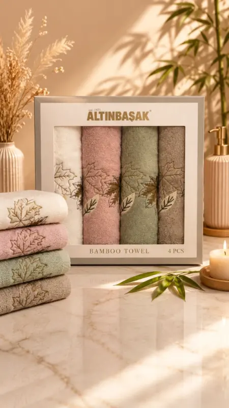 Altınbaşak Bambu 4´lü 50x90 El Havlusu Helena - 1