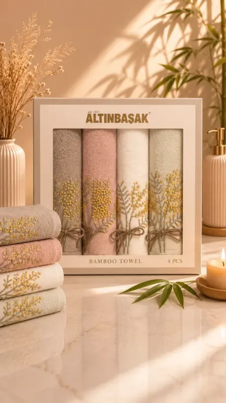 Altınbaşak Bambu 4´lü 50x90 El Havlusu Laurel - NEVRESIMDUNYASI