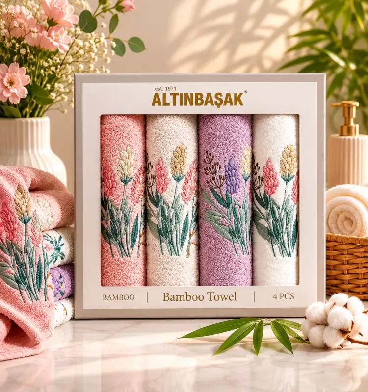 Altınbaşak Bambu 4´lü 50x90 El Havlusu Serena - NEVRESIMDUNYASI