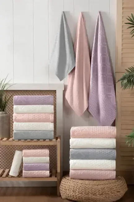 Altınbaşak Bambu 6lı 70x140 Banyo Havlusu Andy - MODAZONE