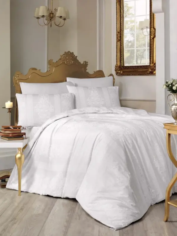 Altınbaşak Creaforce Double Duvet Cover Set Nobby White - NEVRESIMDUNYASI
