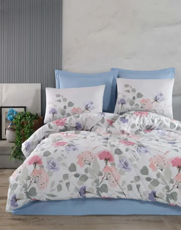 Altınbaşak Creaforce Double Duvet Cover Set Tiffany Sky - NEVRESIMDUNYASI