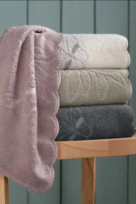Altınbaşak Embroidered 4-Piece 50x90 Hand Towel Nabi V1 - 2