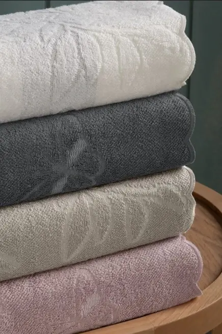 Altınbaşak Embroidered 4-Piece 50x90 Hand Towel Nabi V1 - 3