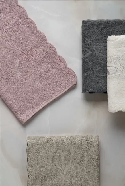 Altınbaşak Embroidered 4-Piece 50x90 Hand Towel Nabi V1 - 4