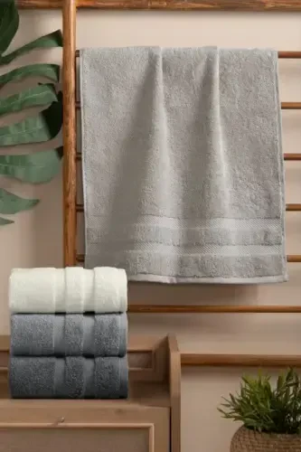 Altınbaşak Jacquard 4-Piece 50x90 Hand Towel Nori V2 - 1