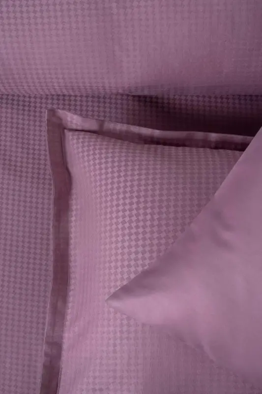 Altınbaşak Jacquard Satin Double Bed Linen Set Diamond Puce - 3