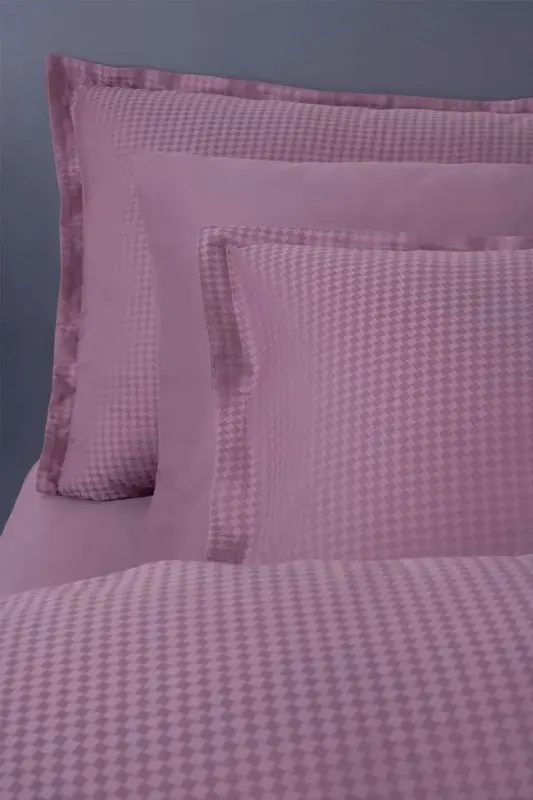 Altınbaşak Jacquard Satin Double Bed Linen Set Diamond Puce - 4