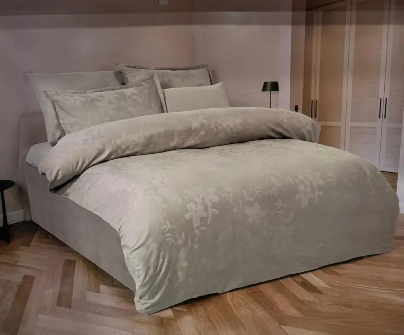 Altınbaşak Jacquard Satin Double Bed Linen Set Perle Sabre - 2