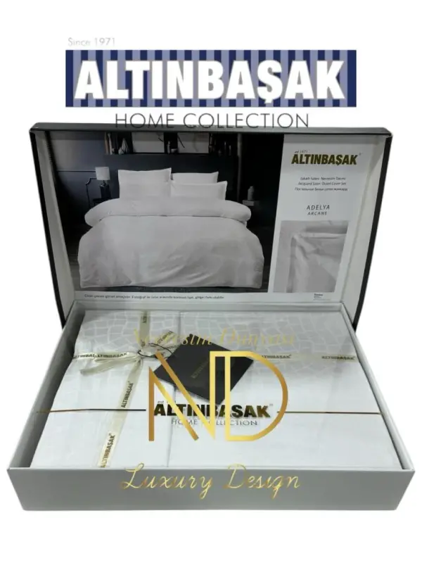 Altınbaşak Jacquard Satin Double Duvet Cover Set Adelya Arcane - NEVRESIMDUNYASI