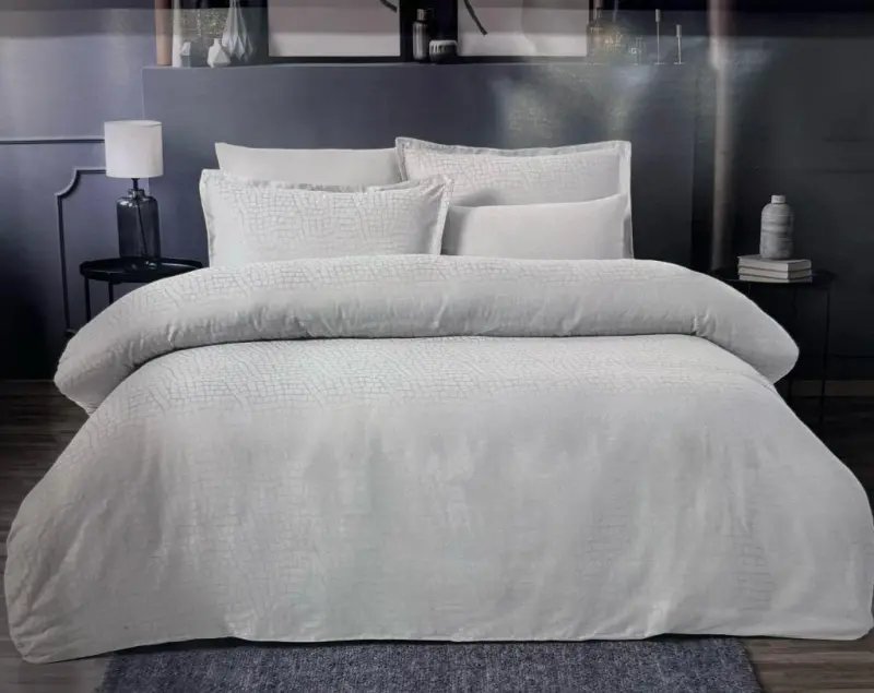 Altınbaşak Jacquard Satin Double Duvet Cover Set Adelya Puce - 2