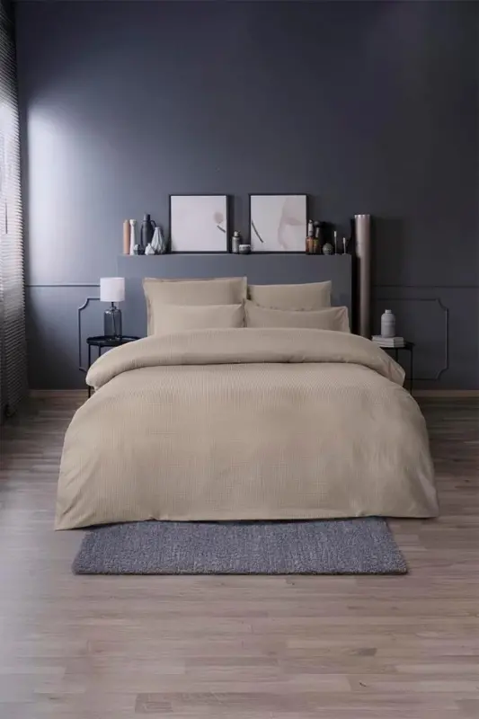 Altınbaşak Jacquard Satin Double Duvet Cover Set Diamond Sabre - 2