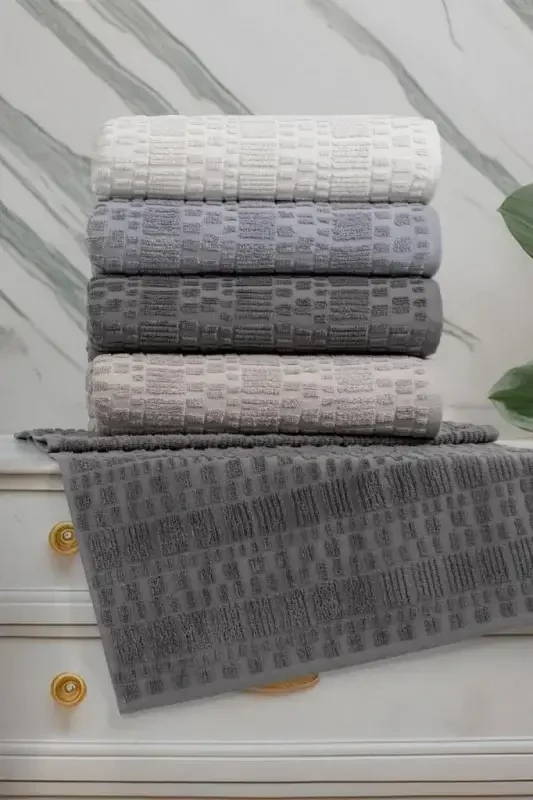 Altınbaşak Jakarlı 4´lü 50x90 El Havlusu Lissome - 1