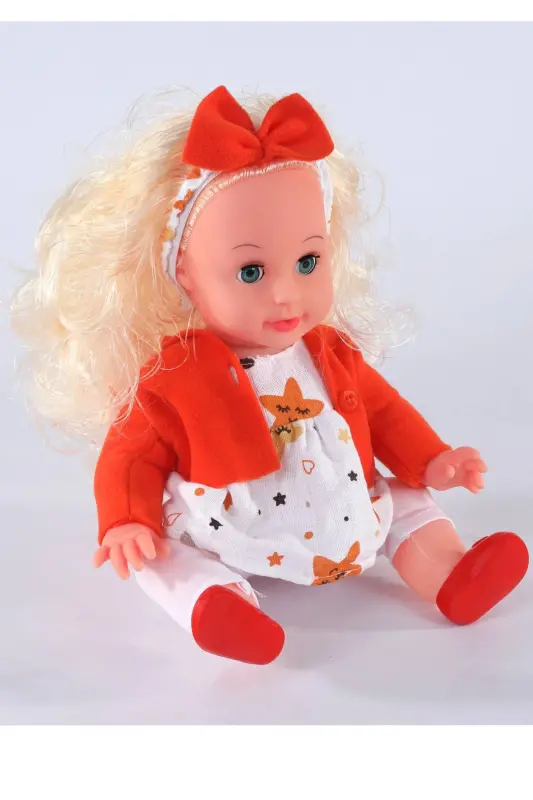 Altını Islatan Türkçe Konuşan Sarışın Roza Et Bebek - TURUNCU - GLOBAL TOYS