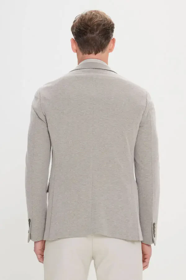 Altınyıldız 4A0424200014 Haki Erkek Slim Fit 6 Drop Mono Yaka Cep Detaylı Ceket - 5