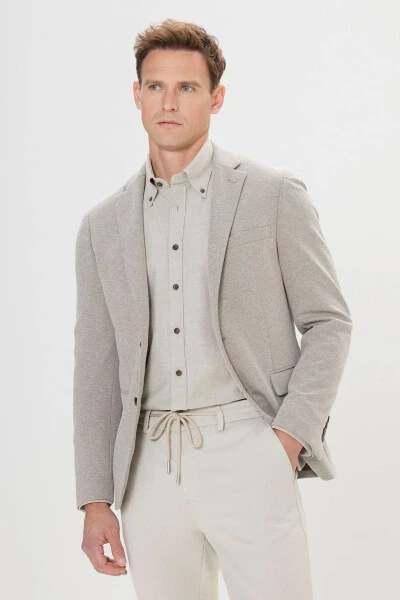 Altınyıldız 4A0424200014 Khaki Men's Slim Fit 6 Drop - ALTINYILDIZ CLASSICS