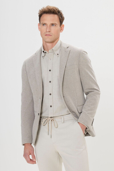 Altınyıldız 4A0424200014 Khaki Men's Slim Fit 6 Drop - 1