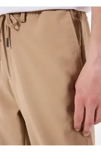 Altınyıldız Classics Bağlamalı Bel Normal Paça Slim Fit Bej Erkek Pantolon ACE001252275_BEJ - 4