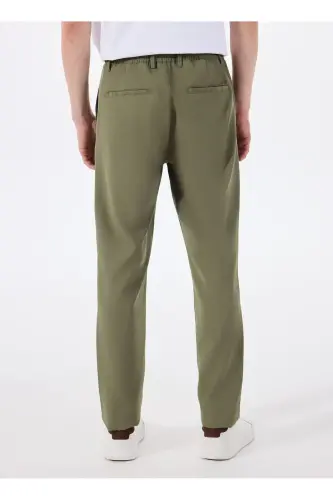 Altınyıldız Classics Bağlamalı Bel Normal Paça Slim Fit Yeşil Erkek Pantolon ACE001252275_YSL - 5