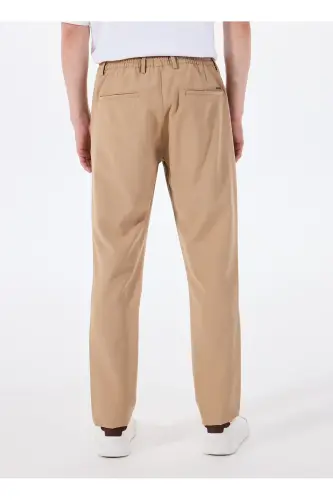 Altınyıldız Classics Bağlamalı Bel Normal Paça Slim Fit Bej Erkek Pantolon ACE001252275_BEJ - Bej - 5