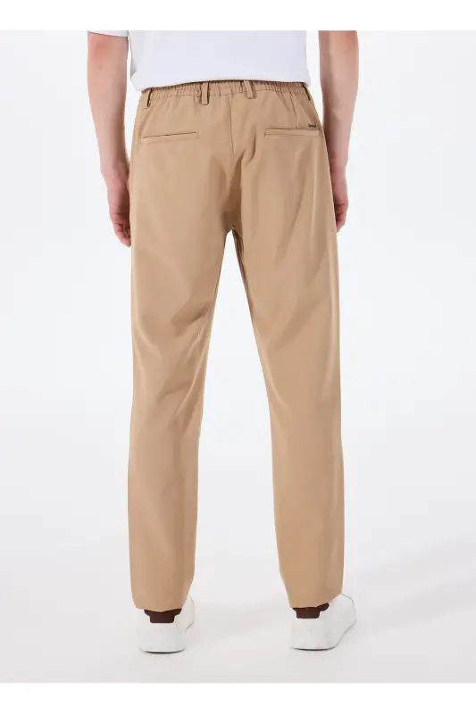 Altınyıldız Classics Bağlamalı Bel Normal Paça Slim Fit Bej Erkek Pantolon ACE001252275_BEJ - Bej - 5