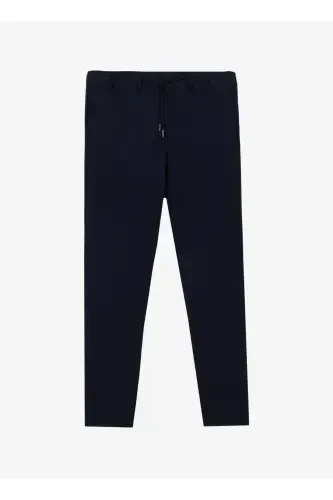 Altınyıldız Classics Belted Regular Waist Slim Fit Navy Blue Men's Trousers ACE001252274_LAC - 1