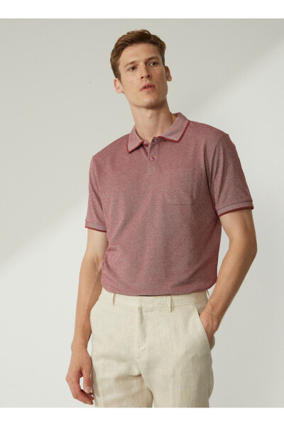 Altınyıldız Classics Beyaz - Bordo Erkek Polo T-Shirt 4A9000000004 - Beyaz - Bordo - 1
