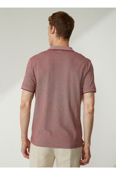 Altınyıldız Classics Beyaz - Bordo Erkek Polo T-Shirt 4A9000000004 - Beyaz - Bordo - 5