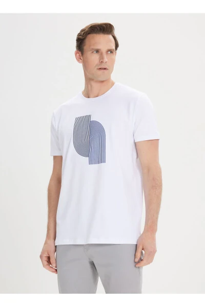 Altınyıldız Classics Beyaz Erkek T-Shirt 4A4824200023 - ALTINYILDIZ CLASSICS