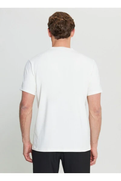 Altınyıldız Classics Bicycle Collar Printed Ecru Men's Shirt - 5