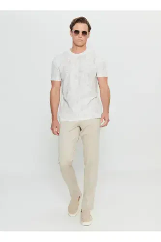 Altınyıldız Classics Bisiklet Yaka Baskılı Ekru Erkek T-Shirt ACE091252270_EKR - 2